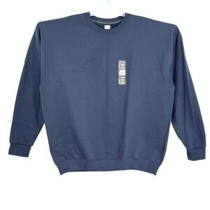 Athletic Works Men's Fleece Blue Sweatshirt 2XL (50-52) Moisture Wicking NWT